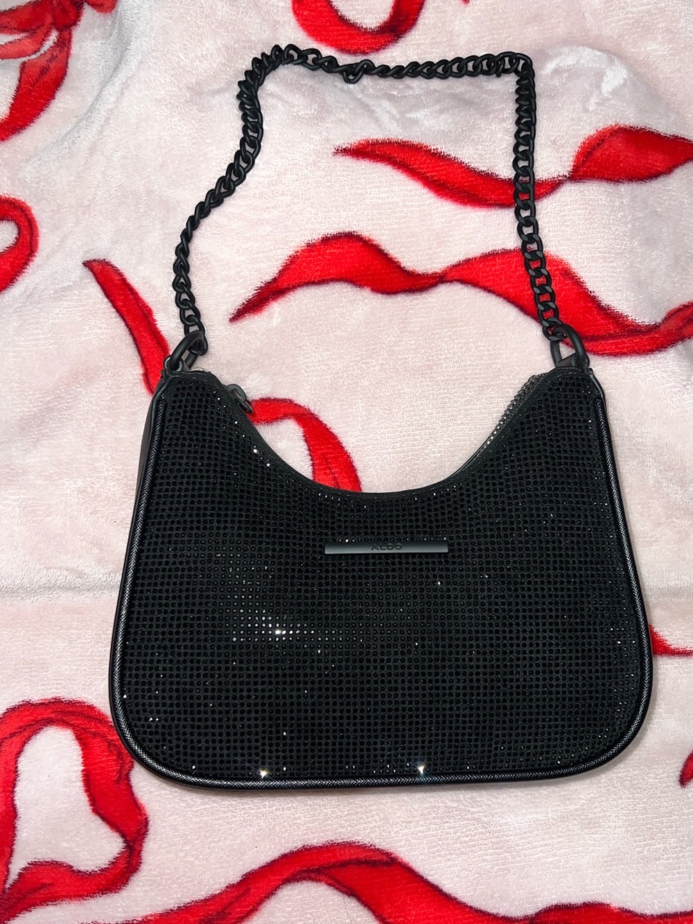 Aldo Black Rhinestone Purse